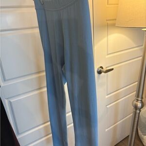 ALO Yoga Blue Ribbed Leggings